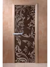 Дверь для бани и сауны Doorwood "Венеция черный жемчуг"