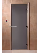 Дверь для бани и сауны Doorwood "Графит матовая"