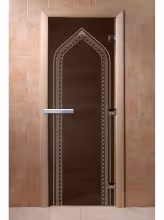 Дверь для бани и сауны Doorwood "Арка графит"