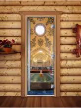 Дверь для бани и сауны Doorwood Престиж Фотопечать А027