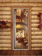 Дверь для бани и сауны Doorwood Престиж Фотопечать А035 700х1900 мм