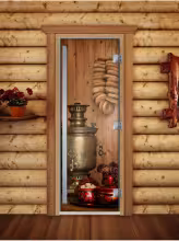 Дверь для бани и сауны Doorwood Престиж Фотопечать А076