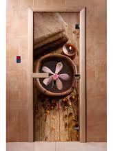 Дверь для бани и сауны Doorwood с фотопечатью A009 700х1900 мм