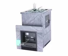 Газо-дровяная печь ИзиСтим Анапа М2 (открытый верх) сталь AISI 430 комплектация с ГГУ-40