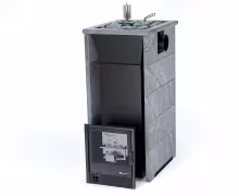 Газо-дровяная печь ИзиСтим Геленджик (в трехстороннем кожухе с открытым верхом с боковым подключением) сталь AISI 430 комплектация с САБК-40