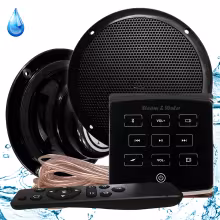Комплект влагостойкой акустики для бани, сауны и хамама SteamWater Black ECO VISATON 2
