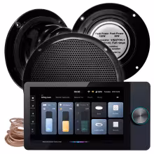 Комплект влагостойкой акустики Steam&Water SMART HOME MUSIC 2.0 - VISATON Black 3 динамика