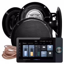 Комплект влагостойкой акустики Steam&Water SMART HOME MUSIC 2.0 - VISATON Black 4 динамика