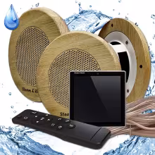 Комплект влагостойкой акустики Steam&Water Sauna Standart Sensor SW 3 Black (круглая решетка)