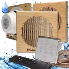 Комплект влагостойкой акустики для бани и сауны - Steam&Water3 White ECO SAUNA (квадратная решетка)