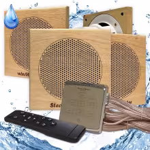 Комплект влагостойкой акустики для бани и сауны - Steam&Water Gold ECO SAUNA (квадратная решетка)