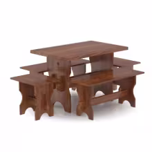 Комплект мебели BentWood лиственница морёная (стол, скамейки) - 4 чел.
