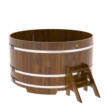 Купель круглая BentWood лиственница морёная рустик 1800х1000 мм