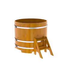 Купель круглая BentWood лиственница натуральная рустик 1170х1200 мм