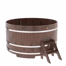 Купель круглая BentWood дуб морёный рустик 1800х1100 мм