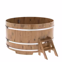 Купель круглая BentWood дуб натуральный рустик 1800х1100 мм