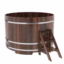 Купель круглая BentWood лиственница морёная премиум 1800х1200 мм