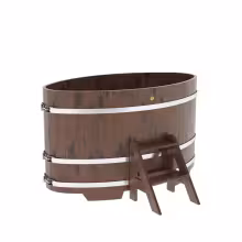 Купель овальная BentWood из дуба овальная, морёный рустик 920х1660х1000 мм