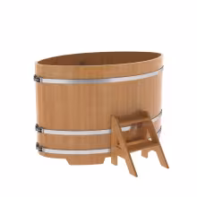Купель овальная BentWood из лиственницы овальная, натуральная премиум 1020х1680х1100 мм