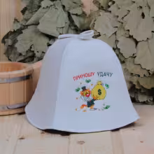 Шапка "Приношу удачу. Тигр" для бани