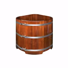Купель Maestro Woods Угловая, лиственница морёная 1,03x1,03 H=1,10м